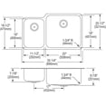 thumbnail image 7 of Elkay Lustertone Classic Stainless Steel 35-1/4" x 20-1/2" x 9-7/8", Offset 40/60 Double Bowl Undermount Sink Kit, 7 of 7