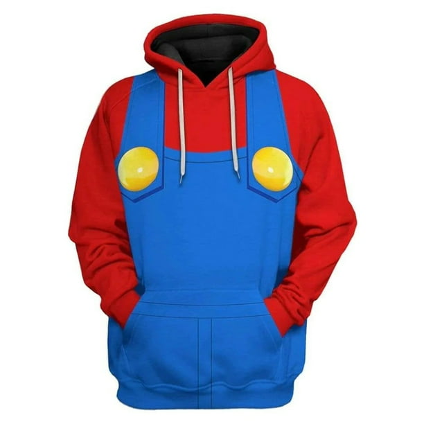 COOL Super Mario Bros 3D Sudadera Con Capucha Manga Larga Unisex Adulto Cosplay Luigi Kuba Fire Dragon Top Suéter Casual Oversize Pul