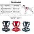 thumbnail image 2 of HAHDAXIA Harnais Verni à Motif Floral pour Chien, Harnais pour Animal de Compagnie Anti-Traction avec Poignée, Bleu Marine Rouge, Très Petit, 2 of 6