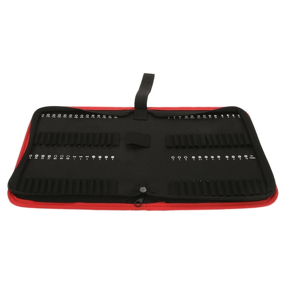 Oxford Cloth Tool Pouch with Driver Bit Storage, Small Portable Handheld Organizer for Craftsmen and Enthusiasts, Black