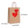 thumbnail image 4 of SharkTRUE Valentines Gift Bags with Tags,Brown Kraft Paper Heart Bags with Handles For Valentines Theme Bag Favor,Goodie Party, 4 of 10