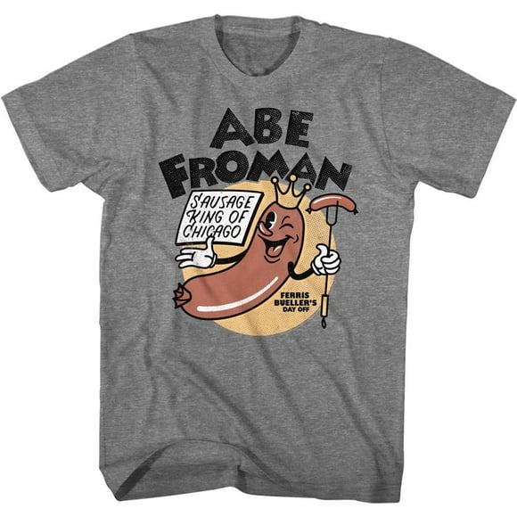 Ferris Bueller's Day Off Abe Froman Graphite Heather Adult T-Shirt