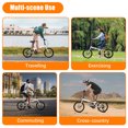 thumbnail image 6 of Folding Bike, Folding Bicycle, 20 Inch T-Bar Folding Bike White, Aluminum Frame, Low Step Design, PU Foam Saddle, Supports 176 lbs, Portable and Compact for Commuting, Travel, 6 of 16