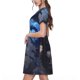 thumbnail image 2 of Easygdp Black And Blue Lightning Dragon para Vestido Transpirable de Mujer, Vestido Suelto de Manga Corta con Pliegues y Bolsillos para el Verano, 2 of 6