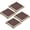 brown, variant on Yvsxxv 4Pcs Wood Coasters Bamboo Coaster Teapot Cup Cushion Square Coasters Natural Insulation Pad For Drinking Glasses, Tabletop Protection