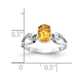 thumbnail image 3 of Primal Gold 14 Karat White Gold 8x6mm Oval Citrine Ring, 3 of 5