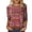 Red, variant on Conairie Crew Neck T Shirts for Women Casual Stripe Loose 3/4 Sleeve Shirt Trendy Elegant Comfy Work Tee Pullover Outfits Blue L
