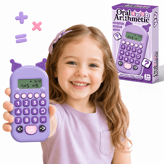 Einailvk Math Game for Kids Ages 5-12 Practicing Addition, Subtraction, Multiplication, Division, Electronic Math Learning Toy