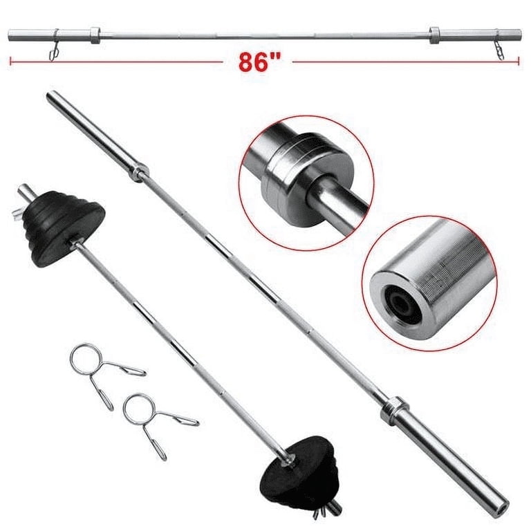Yaheetech Chrome Olympic Barbell Bar, 35 Lbs, 7-Foot photo 6