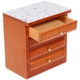 thumbnail image 1 of Mini Bedroom Bedside Cabinet for Doll House Model Wooden, 1 of 5
