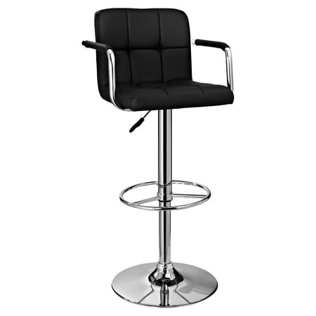 - Powell Quilted Bar Stool with Gas Lift and Arms, Multiple Colors