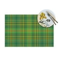 thumbnail image 4 of XMXT 4 Pcs Woven Placemats, Vintage Green Plaid Stain Resistant Anti-Skid Placemat for Kitchen Table, 12 x 18 inches, 4 of 6