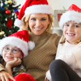thumbnail image 4 of Minzimin Santa Hat Light Up for Kids: LED Toddler Christmas Hat for Xmas Party - Red Velvet Santa Claus Hat for Boys Girls Child Infant, 4 of 6
