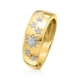 thumbnail image 3 of Ross-Simons 0.15 ct. t.w. Diamond Moon and Star Ring in 18kt Gold Over Sterling, Women's, Adult, 3 of 6