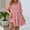Pink, variant on Summer Dresses for Women Fashion Loose Round-Neck Summer Solid Leaf Sleeve Dress
