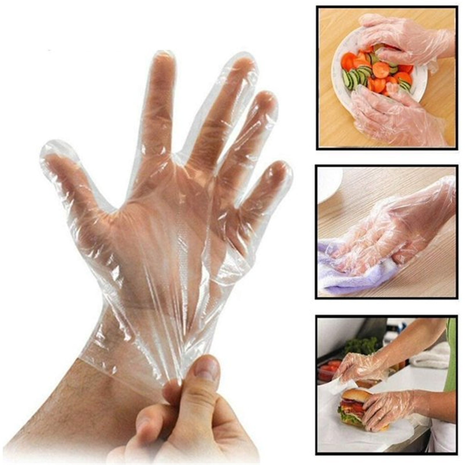 YANXIAO 100pcs Disposable Gloves Food Gloves Household Catering Gloves