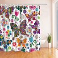 thumbnail image 1 of Cortina de Ducha ABPHQTO Pintura al Óleo Decoración Girasoles Tela de poliéster Verde 160x180 cm, 1 of 1