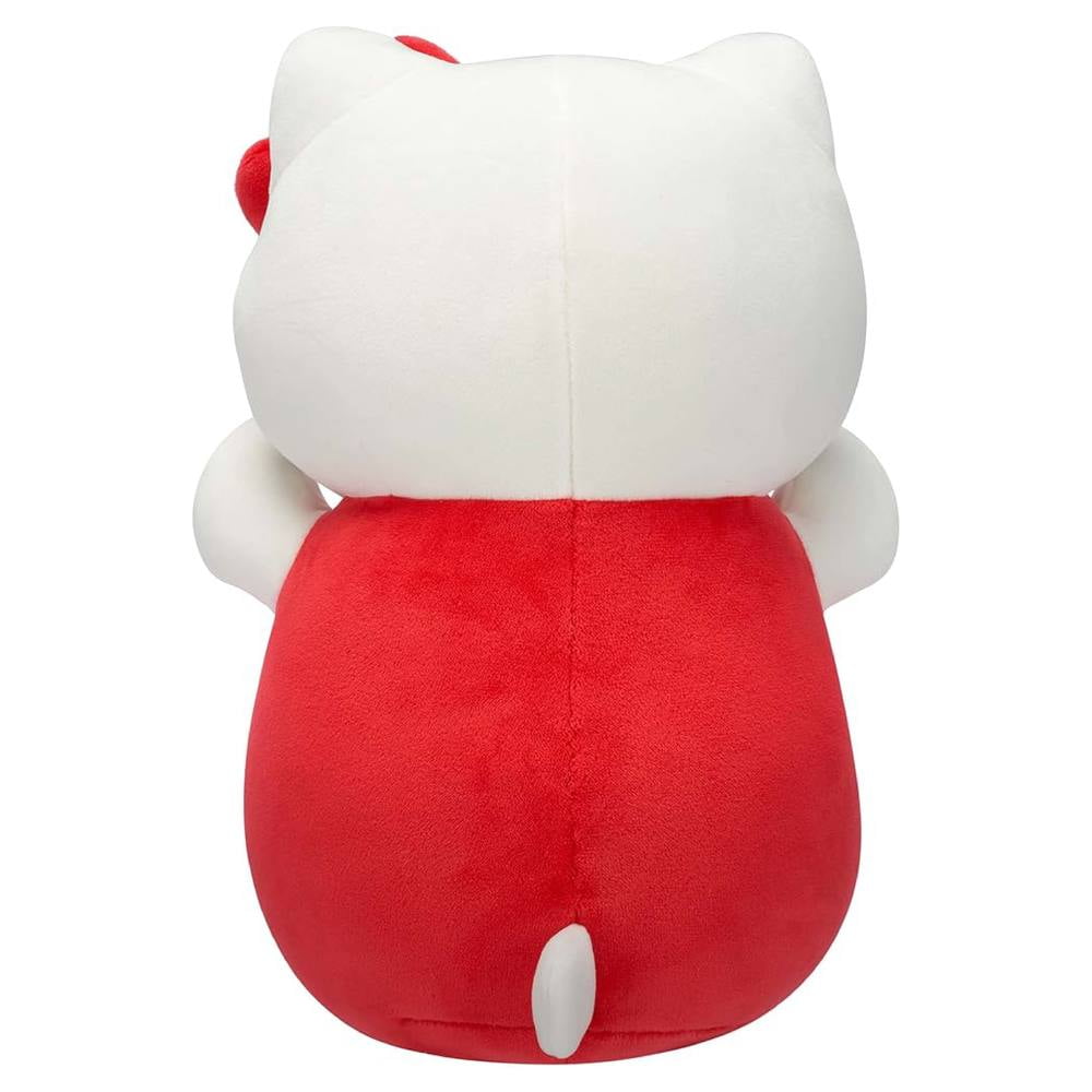 Squishmallows Original Sanrio 10-Inch Hello Kitty in Red and Pink Overalls HugMees - Medium-Sized Ultrasoft Official Jazwares Plush - Gift for Kids, Girls & Boys