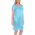 thumbnail image 3 of EZI Nightgowns for Women - Soft & Breathable Satin Night Gowns for Adult Women - Medium to Plus Size Womens Sleep Shirts - Knee-Length Nightgown, 3 of 6