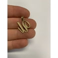 thumbnail image 4 of 14K Solid Real Gold Personalized Cursive U Initial Pendant, Available in Different Letters Charm with Diamond Cut Gifts for Her with 16 Inch Gold Chain, 4 of 6
