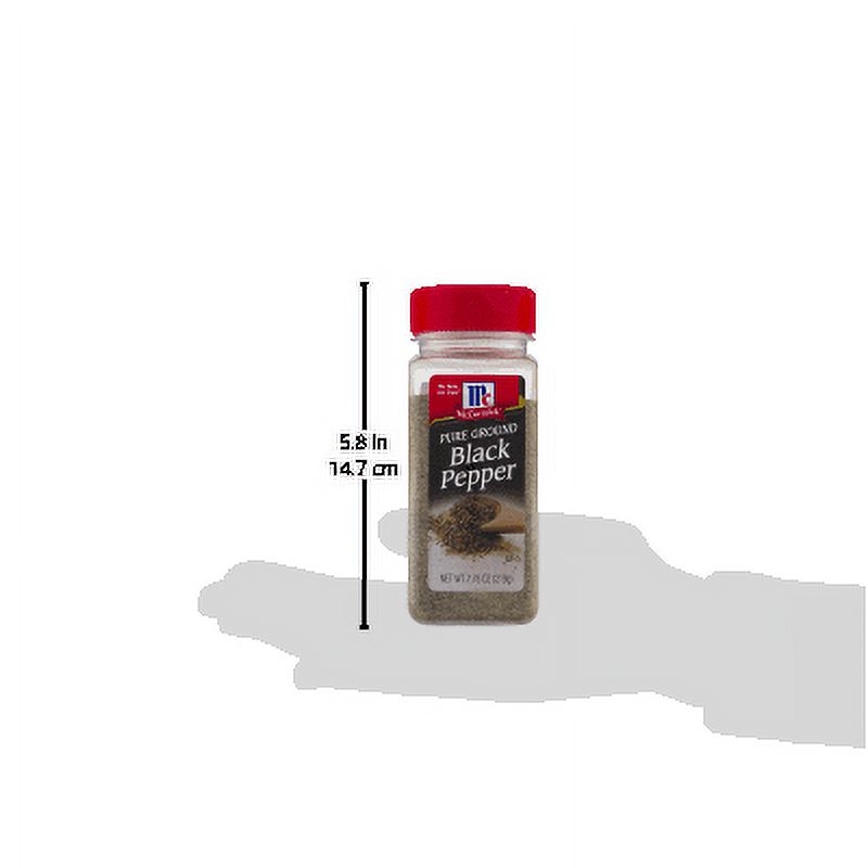 McCormick Black Pepper, Pure Ground - 7.75 oz