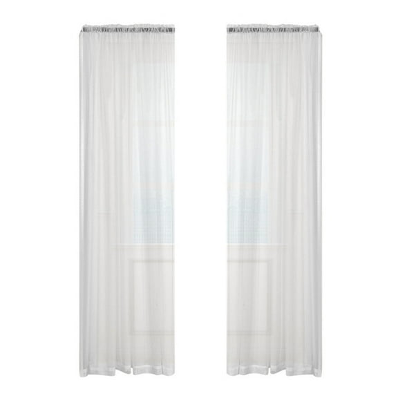 Himition Transparent Window Curtain Sheer Window Voile Curtains Sheer Curtain for Home Bedroom Living Room - 270x100cm (White)