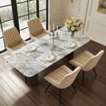 thumbnail image 3 of Daluvenix Modern Dining Chairs Set of 4, Upholstered Fabric Comfy Kitchen Dining Chairs with Metal Legs & Thick Cushions for Dining Living Room, Beige, 3 of 7