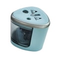 thumbnail image 2 of Electric Pencil Sharpener, Widely  Double Holes Efficient Portable Colored Pencil Sharpener Safe To Use Auto Stop  for Classroom School for Kids Blue, 2 of 8