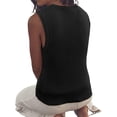 thumbnail image 5 of Womens Summer Sweater Vest Sleeveless Ribbed Knit Tank Tops Going Out Casual Basic Scoop Neck Tshirt, 5 of 6