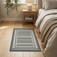 thumbnail image 3 of ODIKA Layering Striped Cabana Layout Meander Stripe Bold Symmetrical for Entryway, Kitchen, Laundry Room, Stain Resistant Thin Throw, 3 of 7