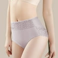 thumbnail image 2 of Women's Lace Trim Briefs Soft Comfortable Underwear Plus Size Full Coverage Panties for Everyday Wear, 2 of 4