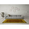 thumbnail image 3 of Ahgly Company Machine Washable Indoor Rectangle Persian Yellow Traditional Area Rugs, 6' x 9', 3 of 4
