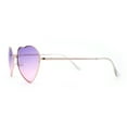 thumbnail image 3 of Iconic Valentine Heart Shape Metal Rim Peacenik Love Sunglasses Gold Purple Pink, 3 of 4
