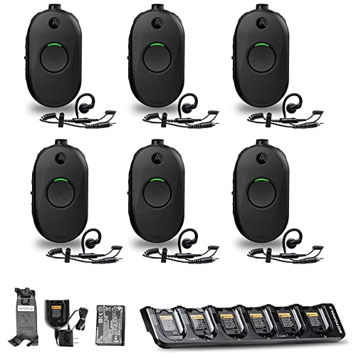 6 x Motorola CLP1010e 1-Channel 2-Way UHF Business Radio (CLP1010E)   Multi-Unit Charger