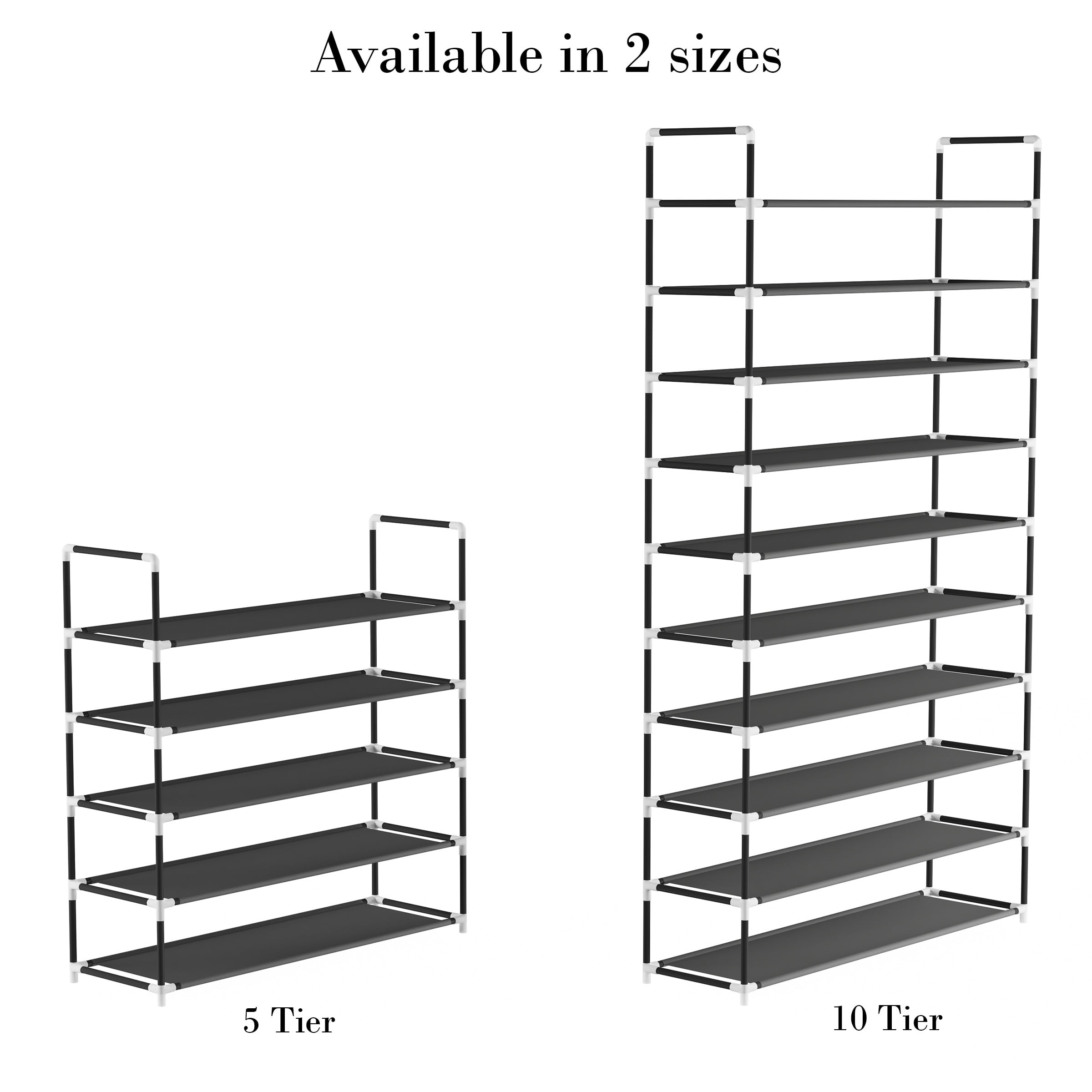 10 Tier Storage and Organization Shoe Rack by Lavish Home