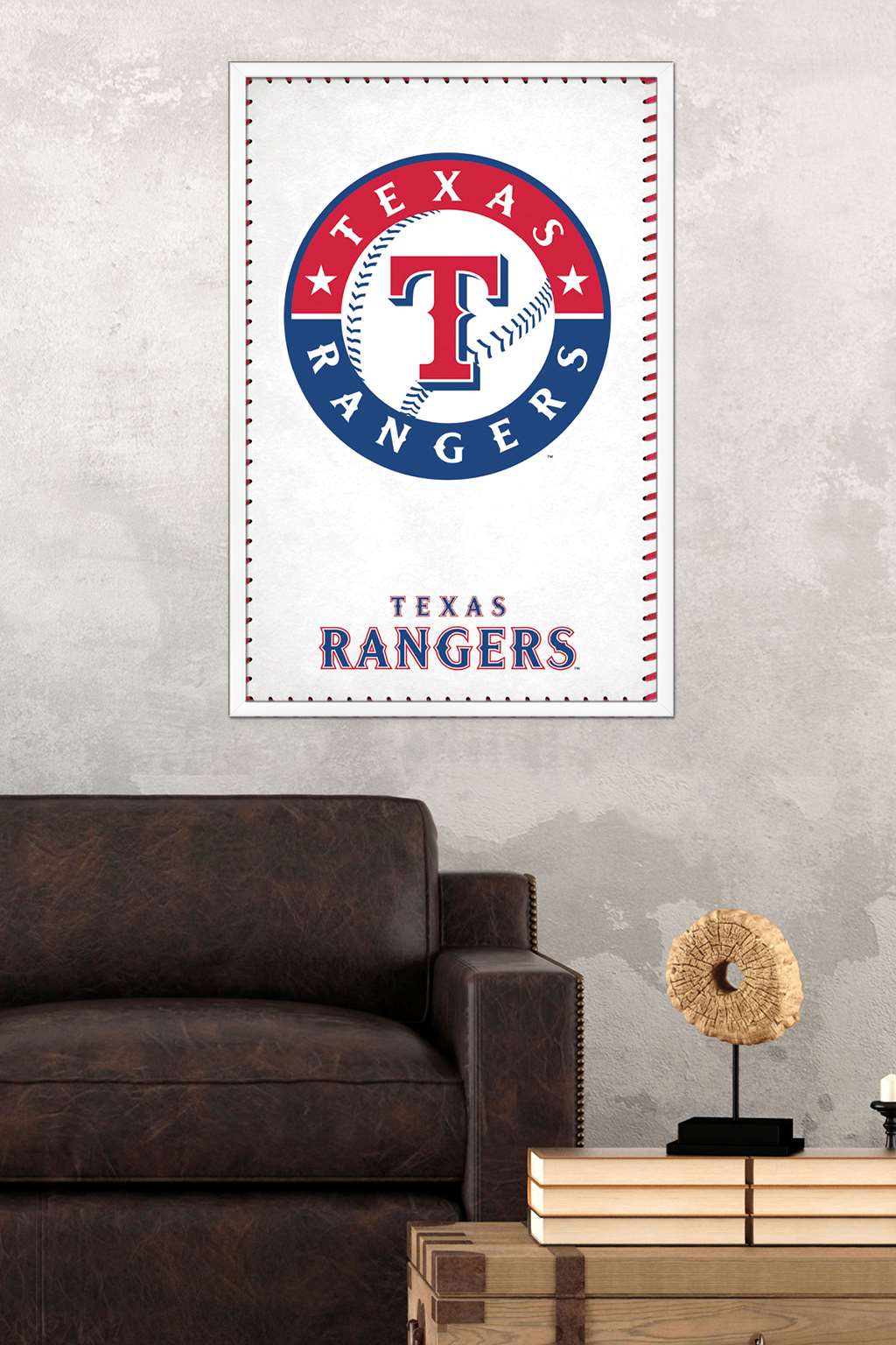 MLB Texas Rangers - Logo 17 Wall Poster, 22.375 x 34, Framed 