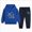 PP140-Dark Blue, variant on 9-10 Years Child Boys Girls Sweatsuits Fall Winter Clothes Set Long Sleeve Tracksuits Crewneck Sweatshirts & Pants Outfit School Outfits