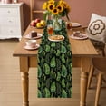 thumbnail image 2 of Spring Leaves Table Runner 108 Inches, Pastoral Garden Botanical Black Bed Runner Dresser Scarves Tabletop for Indoor Outdoor Parties/Ceremony/Banquet, 13"x 108", 2 of 8