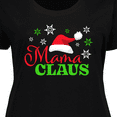 thumbnail image 4 of Inktastic Mama Claus with Christmas Santa Hat and Snowflakes Women's Plus Size T-Shirt, 4 of 5