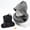 Dark gray, variant on Hooded Snail Memory Foam Travel Neck Pillow, U-Shaped Cervical Support Pillow with Eye Mask Earplugs Storage Bag for Airplane Car