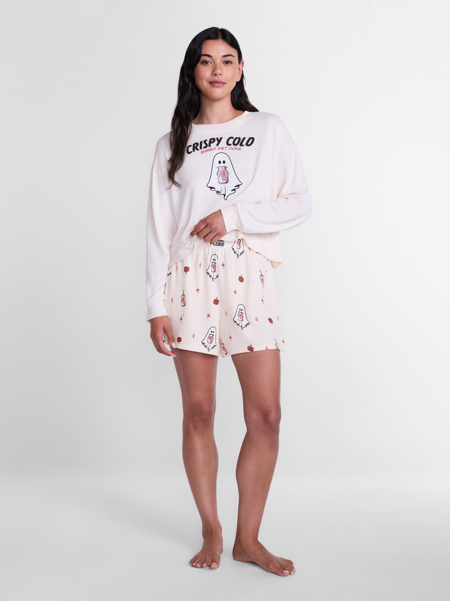 Diet Coke Women's Halloween Tee and Shorts Pajama Set by Grayson Social, 2-Piece, Sizes XS-3X