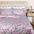 thumbnail image 4 of Superior Cotton Duvet Cover Set With Pillow Shams Vintage Floral, Silver, Twin/Twin XL, 4 of 6