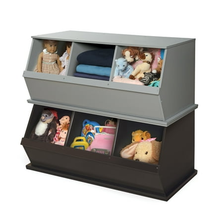 Badger Basket Three Bin Stackable Storage Cubby, Multiple Colors - Walmart.com - Walmart.com