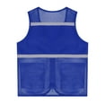 thumbnail image 6 of TiaoBug Child High Visibility Safety Vests with Zipper Front Reflective Mesh Work Construction Safety Vest Blue 11-12, 6 of 7