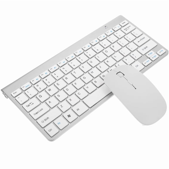 Wireless Keyboard Mouse Combo Ergonomic Chargeable Quiet Simple Laptop Computer Accessory Space Saving Layout Fast