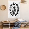 thumbnail image 2 of Queen Bee Tapestry, Monochrome Wreath Insect and Crown Abstract Bee Silhouette Ruler of the Colony, Wall Hanging for Bedroom Living Room Dorm Decor, 40W X 60L Inches, Black White, by Ambesonne, 2 of 5