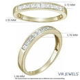 thumbnail image 4 of Vir Jewels 1/2 CTTW Princess Cut Diamond Wedding Band 14K Yellow Gold Channel Set Size 8 Female Adult, 4 of 6