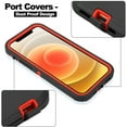 thumbnail image 3 of iPhone 11 Case Shockproof Dust/Drop Proof 3 in 1 Full Body Rugged Heavy Duty Durable Cover Black Orange, 3 of 6