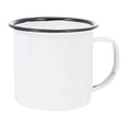 thumbnail image 3 of Taza de café esmaltada, taza de té, taza de agua, regalo de inauguración de la casa, taza para beber, taza de leche para el hogar, oficina, apartamentos, bebidas de mesa Blanco, 3 of 9