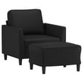 thumbnail image 2 of vidaXL Sofa Chair with Footstool Black 31.5"x30.3"x31.5"/78.7"x30.3"x31.5", 2 of 16